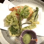 嵐渓荘 - 山菜とエビ天