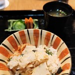 御料理 良所 - 山菜と筍、桜海老ごはん