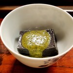 Nigyou - 黒胡麻豆腐に木の芽味噌