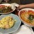笑福厨房 - 料理写真:芝麻担々麺 半炒飯セット ルーロー飯