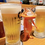 大衆酒場 にぼし食堂 - 生ビールは、サッポロ黒ラベル☆
