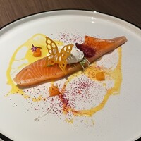 JAM17 DINING - 柑橘でマリネしたサーモンの炙り根菜のヴァリエーション