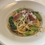 イル モッチャーノ - 十勝産アスパラガスと生ハムのカーチョエペペ(1,680円)