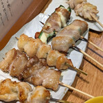 Daisendori Yakitori To Hinadori Nikomi Soba Sumire - 欲張り注文！ひなトロ、山形豚バラ、ぼんじり、チーピー巻き、やげんなんこつ♡