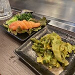 Hiroshima Fuu Okonomiyaki Momijiya - 辛子明太子　　広島菜キムチ