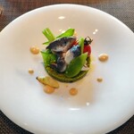 The Flats. Restaurant/Bar - 春野菜のタブレと真イワシのマリネ(800円)