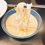 らぁ麺 飛鶏 - 濃厚地鶏つけそば(麺リフト)