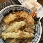 天麩羅屋 - 天丼と蕎麦のセット　その３