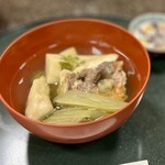 三友居 - タケノコと鯛のあらとふきの椀