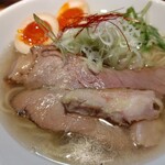 麺家 たけ田 - 味玉塩らーめんアップ
