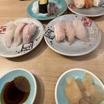 回転寿司 鮮 - 3点シリーズ　イカ　貝　白身