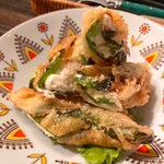 セブンストック - クリームチーズを詰めた万願寺とうがらしのフリット