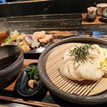 Yamamoto Menzo - 野菜天ざる（麺半分）