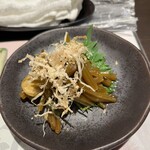 Japanizu Dainingu Ichijiku - わさび菜の醤油漬け