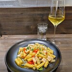 創作イタリアン Gemelli - 寒ブリと大根、プチトマトのオイルソース フジッリ