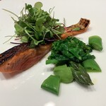 luogo - 鳥取　ギンギン鮭　菜の花　ピゼリーニ