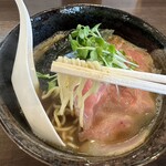 もつ煮と煮干しそば（中華そば）真也食堂 - 