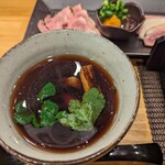 麺家 幸先坂 - 鴨の醤油つけ麺の麺つゆ