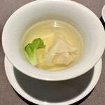 茶禅華 - 雉雲呑　雉精湯スープ　ミニ広東白菜