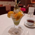 資生堂パーラー サロン・ド・カフェ - 国産の柑橘と静岡県産“霧の音”抹茶のパフェ