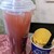 漆山果樹園 - 料理写真:ぶどうジュース、かぼちゃミルクとデラウェアラムレーズンのジェラート