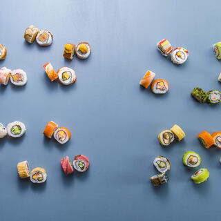 Traditional and carefully made Sushi rolls