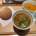 Soup Stock TOKYO - スープセット　8種の野菜と鶏肉のサラダスープ　オマール海老のビスク