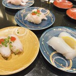 回転寿司 一太郎 - ヒラメ、天然トラフグ、特上イカ。