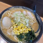 Ramen Daruma Ya - ネギ味噌ラーメン＋煮卵トッピング