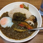 Wakakusa Kare Hompo - 若草カレー+半熟卵、温野菜　￥1,200