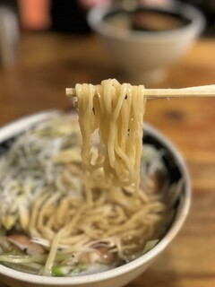 麺場 浜虎 - 自家製のツルモチ中太麺