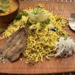 夜長茶廊 - 料理写真:レモンライスとイワシのグリル