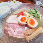 Menya Haruka - 冷製塩麺＋鶏茶漬