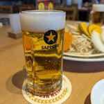 千葉ビール園 - 飲み放題の黒ラベル（中ジョッキで提供されます）
