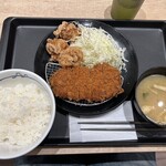 松のや 野田店 - ロースかつ&本格唐揚げ定食(860円)
