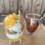 コーヒーと発酵の店 Big Mouse - 柑橘とチーズクリームのパフェセット