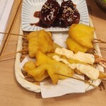 焼とり・串かつ 串の丈 - 串揚げ四品に味噌カツ(^^)d