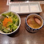 Azabu Juuban Yakiniku Kintan - サラダ、スープ
