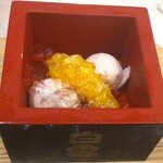 大人の食活 まツ山 - アイスとポンカンと白ワインのゼリー