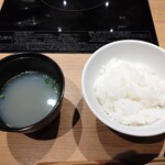 Katsuプリポー - ご飯と蛤汁（具なし）