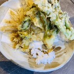 鮮魚と季節料理 和処 平塚 - 蕗の薹、タラの芽の天ぷら