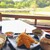 レストラン 霞庵 - 料理写真:池を見ながらアジフライ