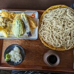 手打そば 末広 - 天せいろ1500円