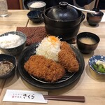 Tonkatsu Kagurazaka Sakura - みそカツ定食にメシア2個のせ