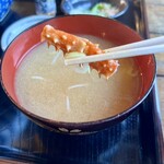 純の番屋 - 花咲蟹の味噌汁。