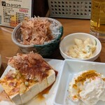 Hamukatsu Jinja - 大根サラダ、ポテサラ、冷奴