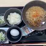 ゆで太郎 - 朝定食納豆（生卵）480円