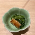 Toukyou Sushi Itamae Sushi Puraimu - 菜の花と帆立