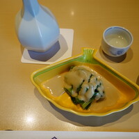 鮨処 銀座福助 サンシャイン60店 - 菜の花のぬたとお酒、これはまあまあ