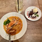 Tapas&Tapas - 渡り蟹のコク旨トマトクリームソース& ガトーショコラ バニラアイス添え